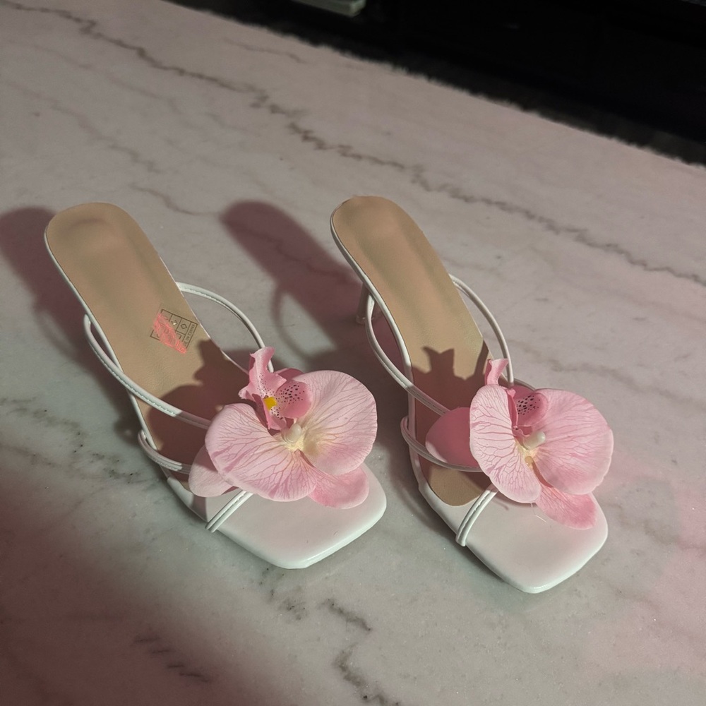 Pink Orchid Floral Women's Heels